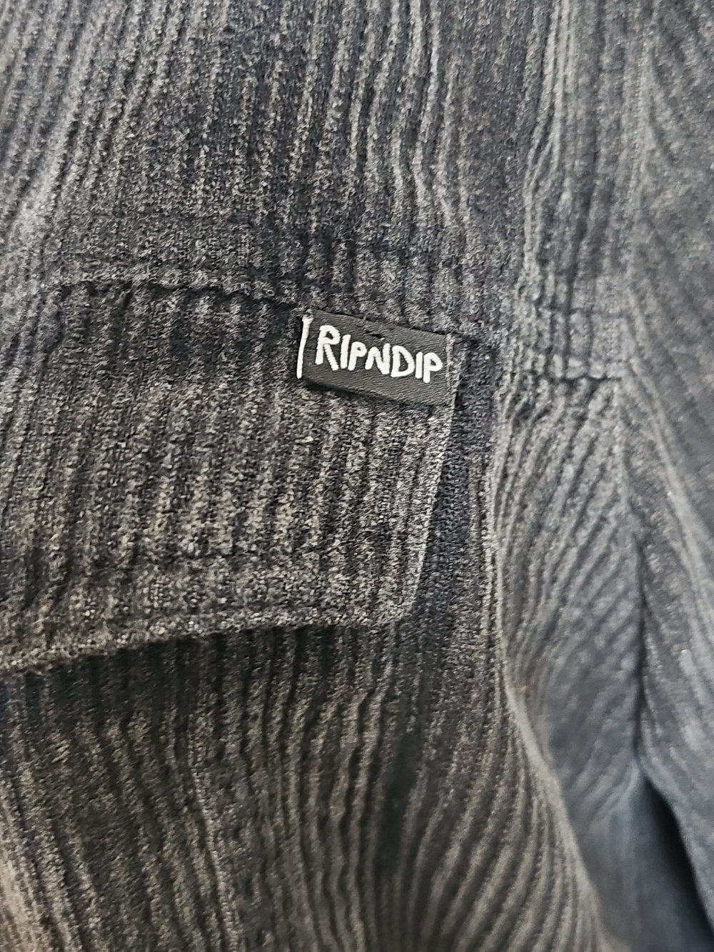 RIPNDIP Prisma Corduroy Jacket In Washed BLack SZ M - Picture 4 of 15